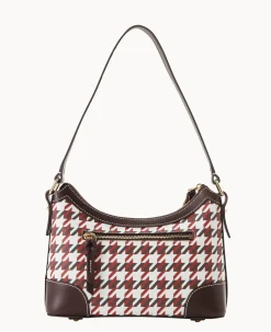 Dooney & Bourke Printed Fabric|Shoulder Bags<Houndstooth Shoulder Bag Brick