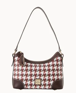 Dooney & Bourke Printed Fabric|Shoulder Bags<Houndstooth Shoulder Bag Brick