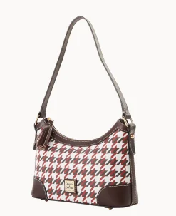 Dooney & Bourke Printed Fabric|Shoulder Bags<Houndstooth Shoulder Bag Brick