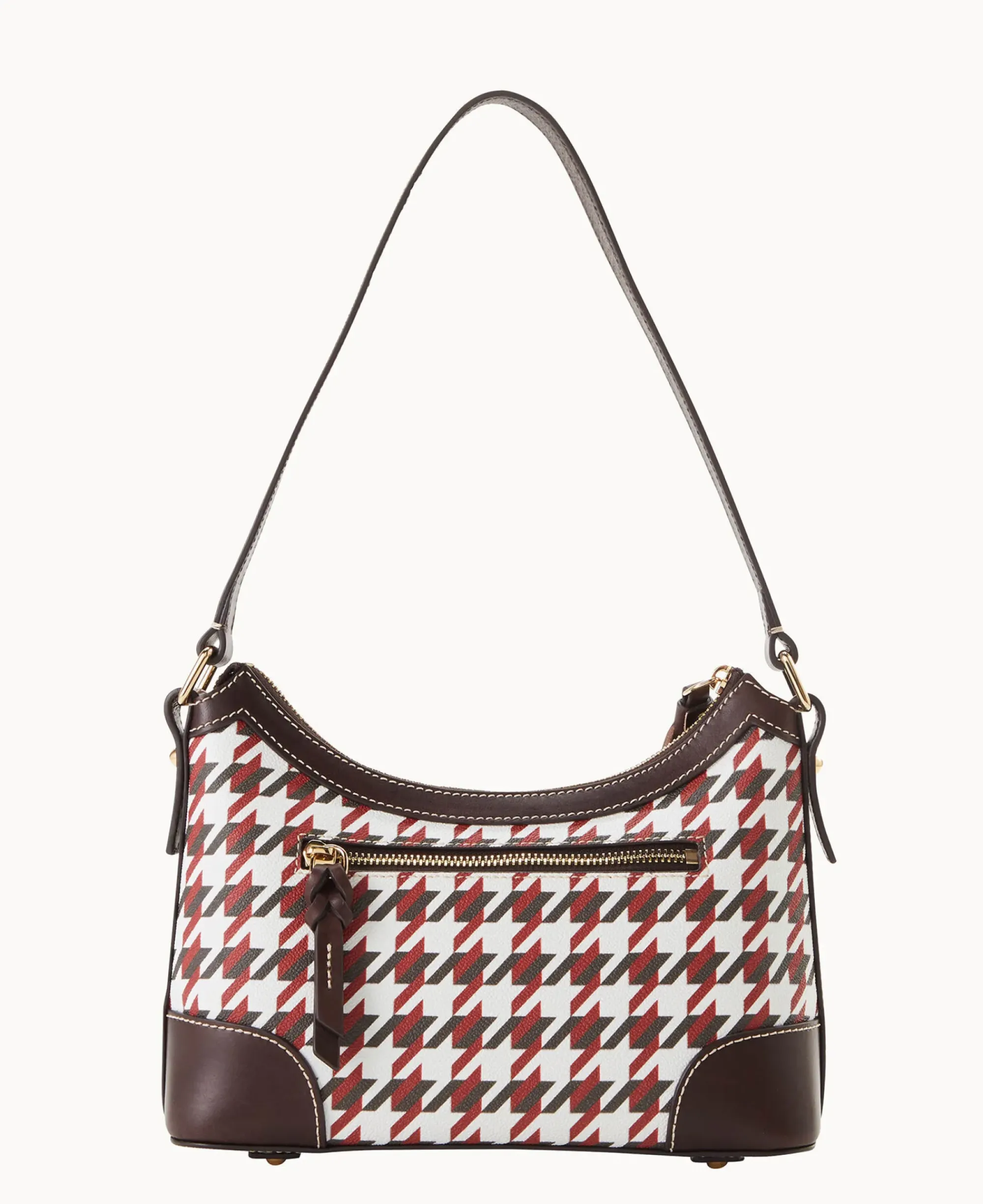 Dooney & Bourke Printed Fabric|Shoulder Bags<Houndstooth Shoulder Bag Brick