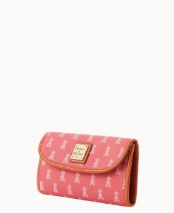 Dooney & Bourke Grab and Go|Clutches<MLB Continental Clutch ANGELS