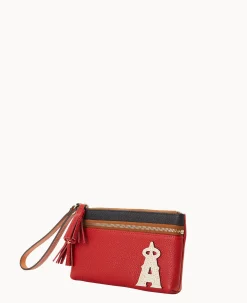 Dooney & Bourke Grab and Go|Wristlets<MLB Double Zip Wristlet Angels
