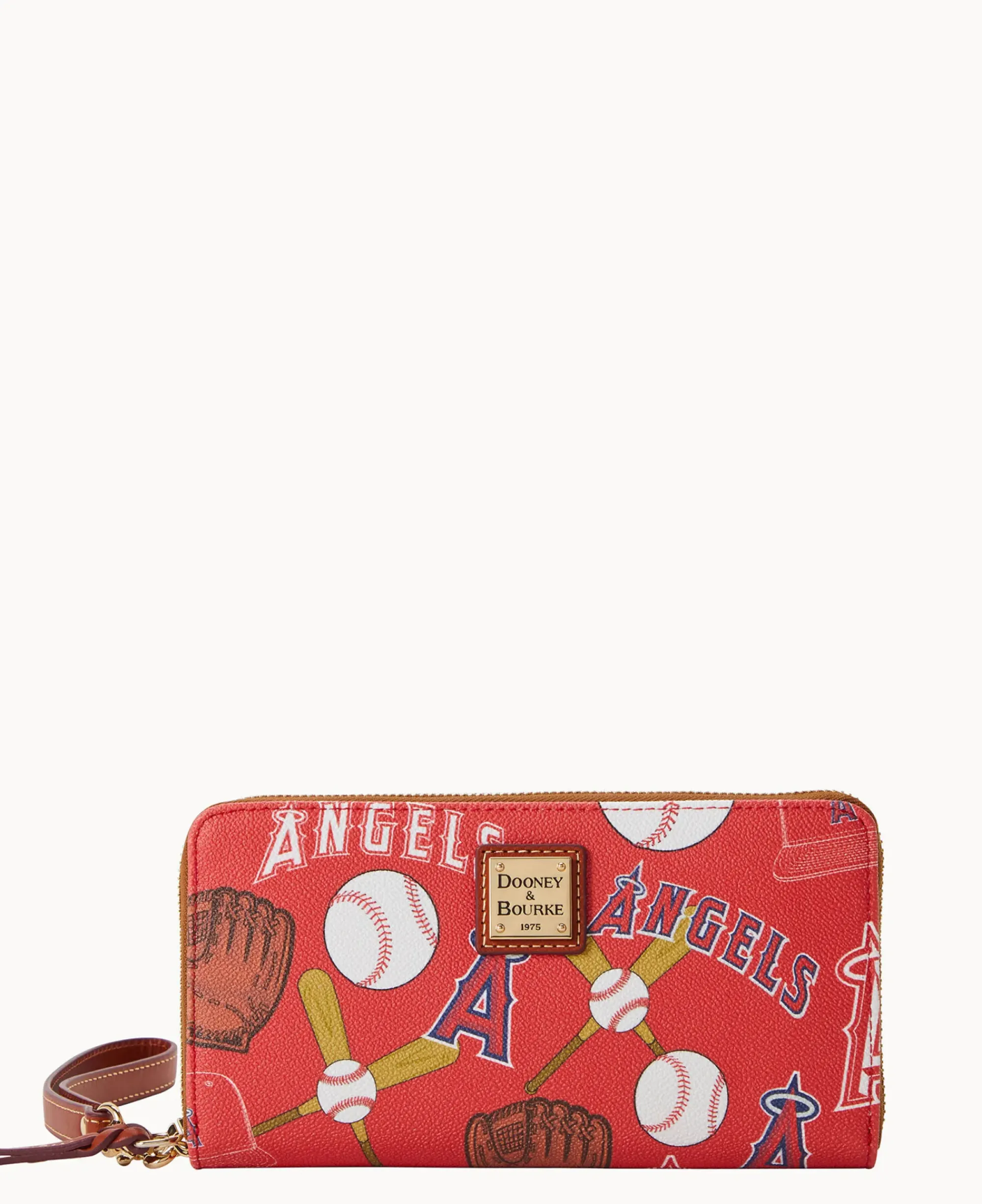 Dooney & Bourke Grab and Go|Wristlets<MLB Large Zip Around Wristlet Angels