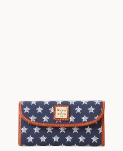 Dooney & Bourke Grab and Go|Clutches<MLB Continental Clutch ASTROS