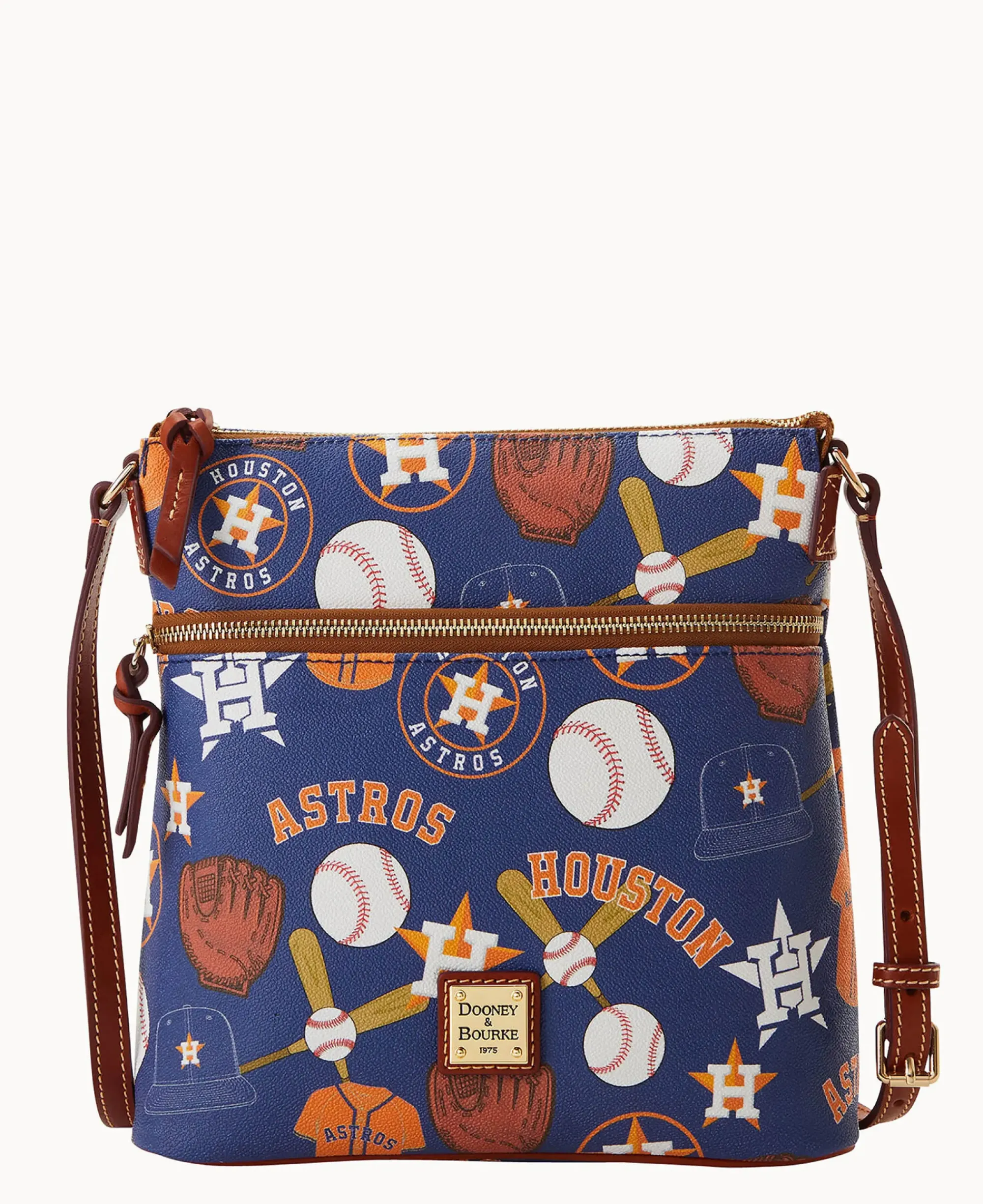 Dooney & Bourke Game Day Ready|Printed Fabric<MLB Crossbody Astros