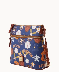 Dooney & Bourke Game Day Ready|Printed Fabric<MLB Crossbody Astros