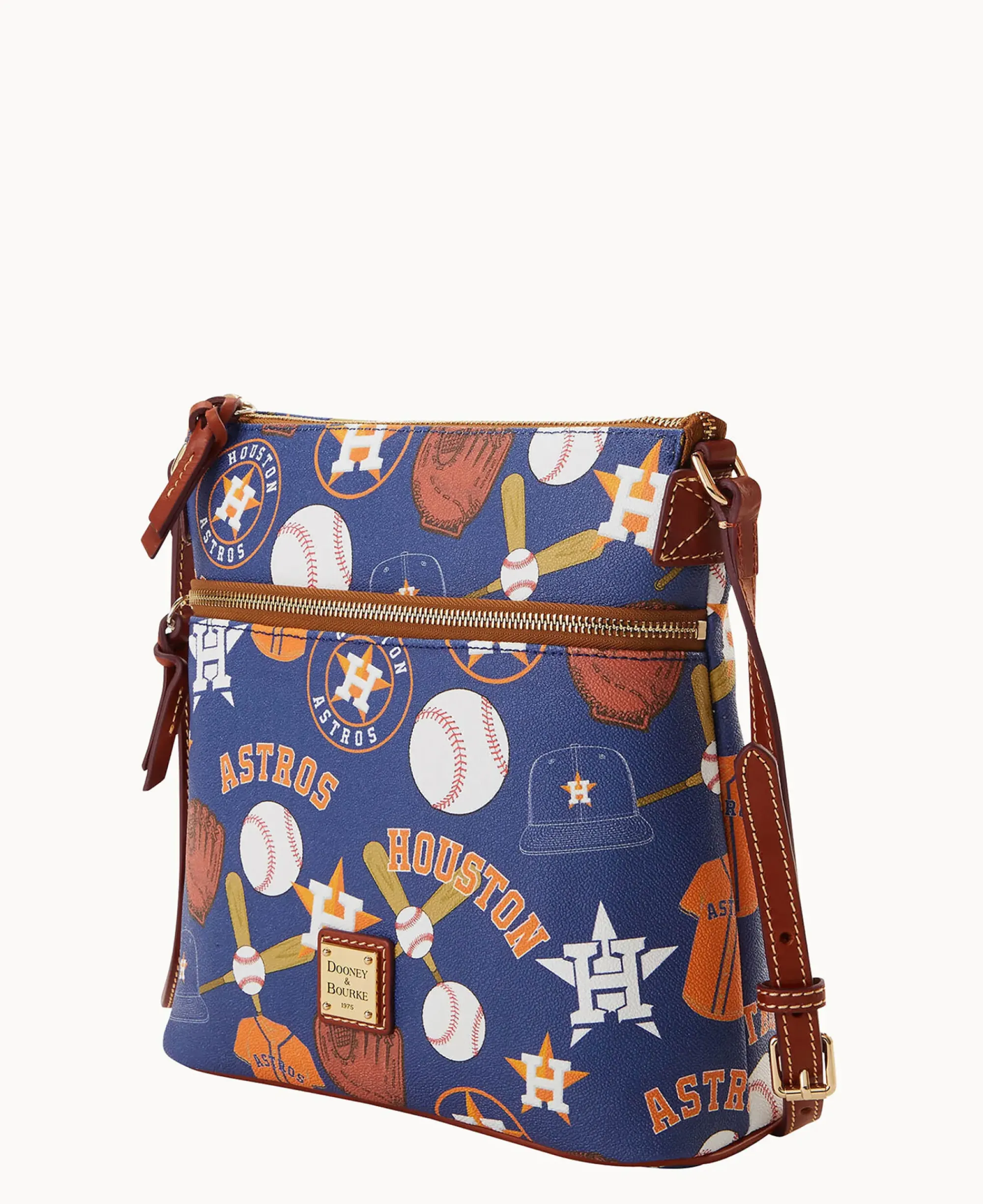 Dooney & Bourke Game Day Ready|Printed Fabric<MLB Crossbody Astros