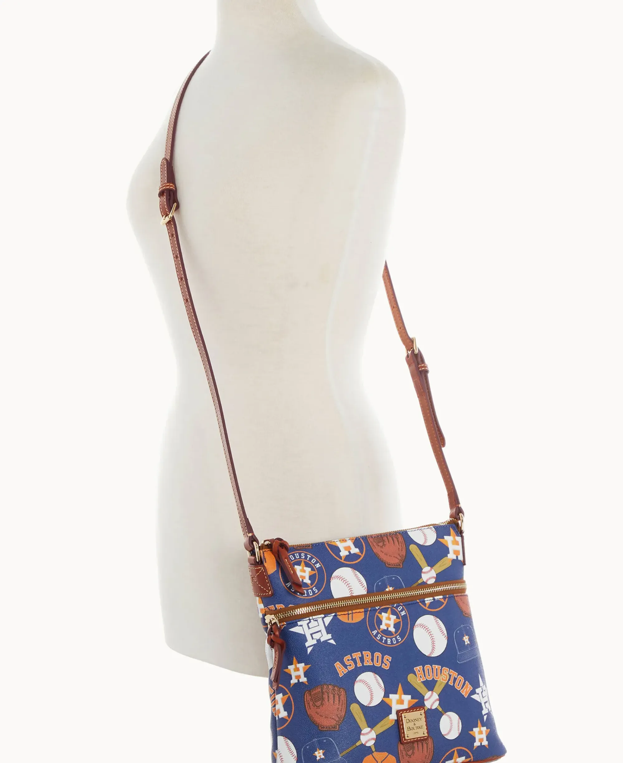 Dooney & Bourke Game Day Ready|Printed Fabric<MLB Crossbody Astros