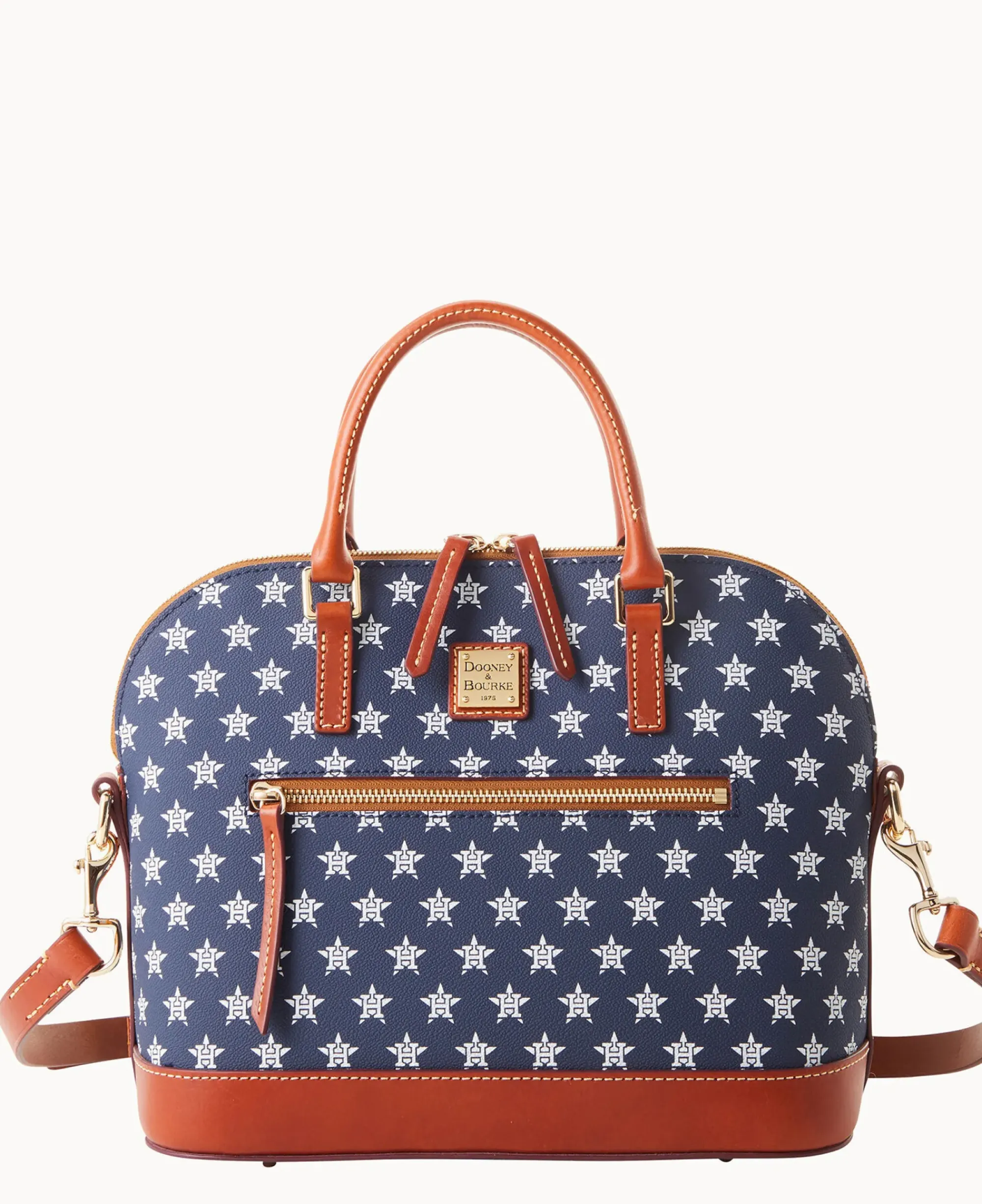 Dooney & Bourke Game Day Ready|Printed Fabric<MLB Domed Zip Satchel ASTROS