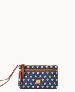 Dooney & Bourke Grab and Go|Wristlets<MLB Double Zip Wristlet Astros