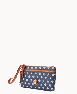 Dooney & Bourke Grab and Go|Wristlets<MLB Double Zip Wristlet Astros