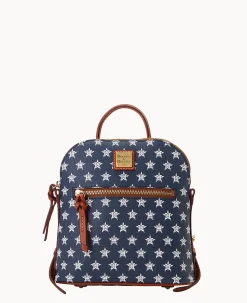 Dooney & Bourke Game Day Ready|Printed Fabric<MLB Small Backpack Astros