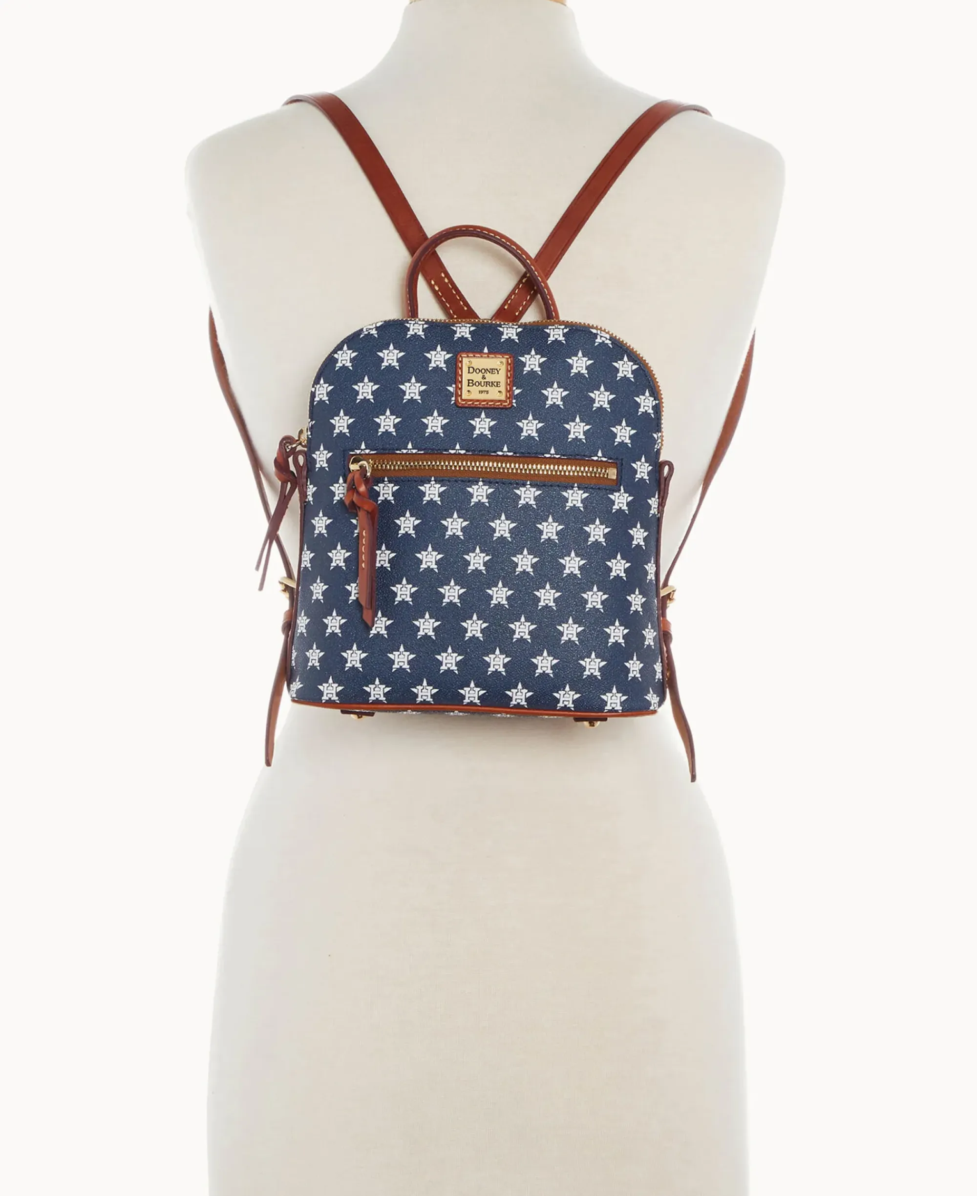 Dooney & Bourke Game Day Ready|Printed Fabric<MLB Small Backpack Astros