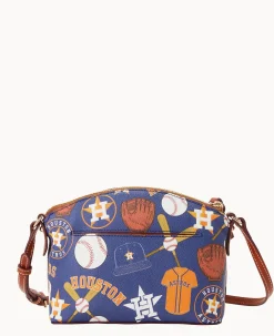 Dooney & Bourke Game Day Ready|Printed Fabric<MLB Suki Crossbody Astros