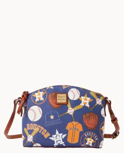 Dooney & Bourke Game Day Ready|Printed Fabric<MLB Suki Crossbody Astros