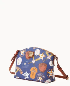 Dooney & Bourke Game Day Ready|Printed Fabric<MLB Suki Crossbody Astros