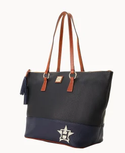 Dooney & Bourke Game Day Ready|Printed Fabric<MLB Tobi Tote Astros