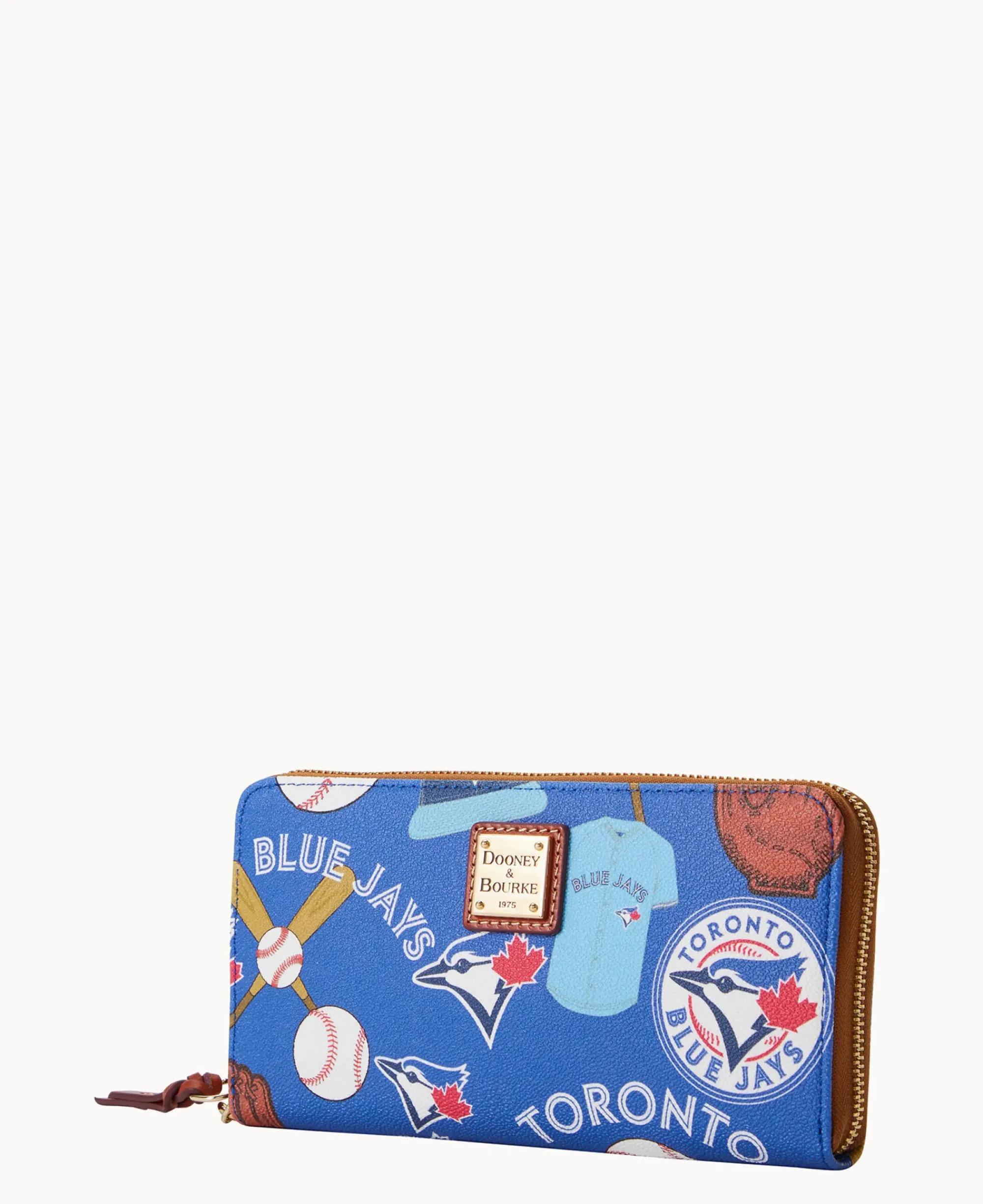 Dooney & Bourke Grab and Go|Wristlets<MLB Large Zip Around Wristlet Blue Jays