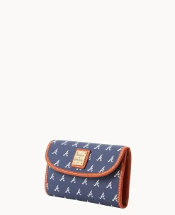 Dooney & Bourke Grab and Go|Clutches<MLB Continental Clutch Braves