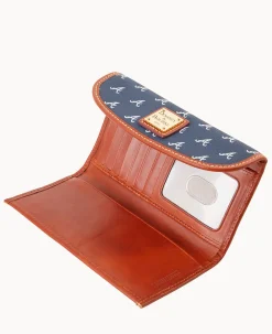 Dooney & Bourke Grab and Go|Clutches<MLB Continental Clutch Braves
