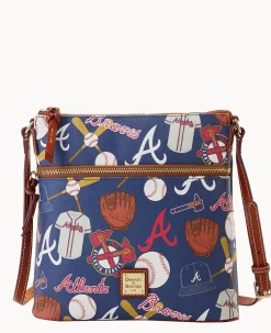 Dooney & Bourke Game Day Ready|Printed Fabric<MLB Crossbody Braves