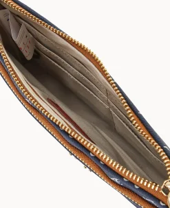 Dooney & Bourke Grab and Go|Wristlets<MLB Double Zip Wristlet Braves