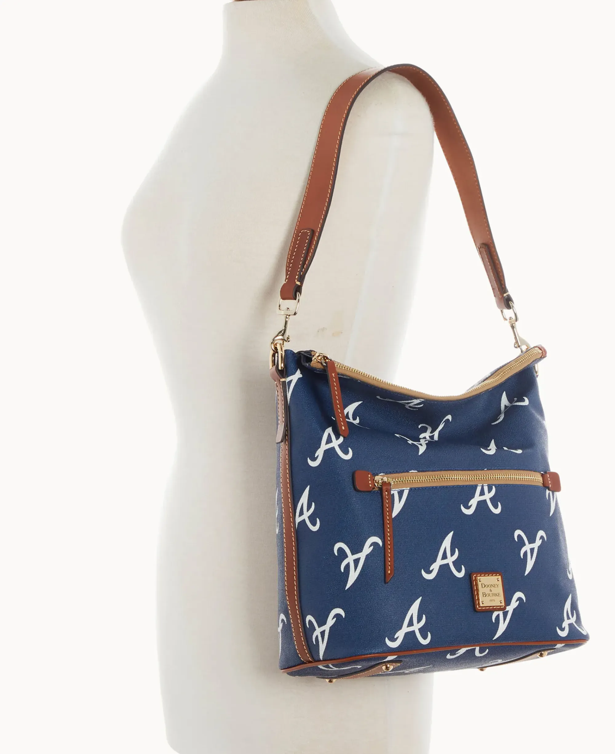 Dooney & Bourke Game Day Ready|Printed Fabric<MLB Large Sac Braves