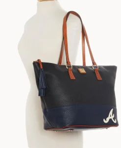 Dooney & Bourke Game Day Ready|Printed Fabric<MLB Tobi Tote Braves