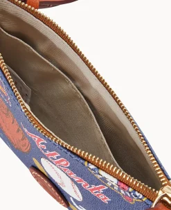 Dooney & Bourke Game Day Ready|Printed Fabric<MLB Top Zip Crossbody Braves