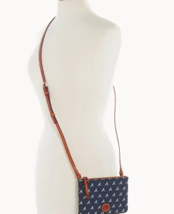 Dooney & Bourke Game Day Ready|Printed Fabric<MLB Top Zip Crossbody Braves