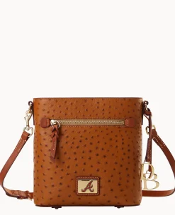 Dooney & Bourke Game Day Ready|Printed Fabric<MLB Zip Crossbody Braves
