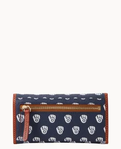 Dooney & Bourke Grab and Go|Clutches<MLB Continental Clutch BREWERS