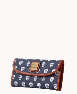 Dooney & Bourke Grab and Go|Clutches<MLB Continental Clutch BREWERS