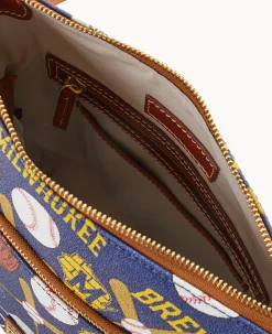 Dooney & Bourke Game Day Ready|Printed Fabric<MLB Crossbody Brewers