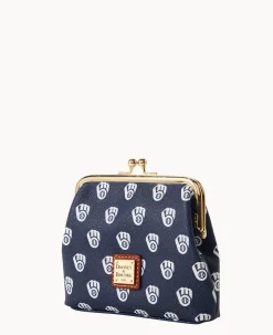 Dooney & Bourke Grab and Go|Clutches<MLB Large Framed Purse Brewers