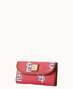 Dooney & Bourke Grab and Go|Clutches<MLB Continental Clutch Cardinals