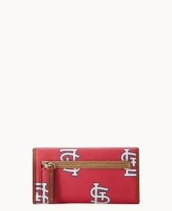 Dooney & Bourke Grab and Go|Clutches<MLB Continental Clutch Cardinals