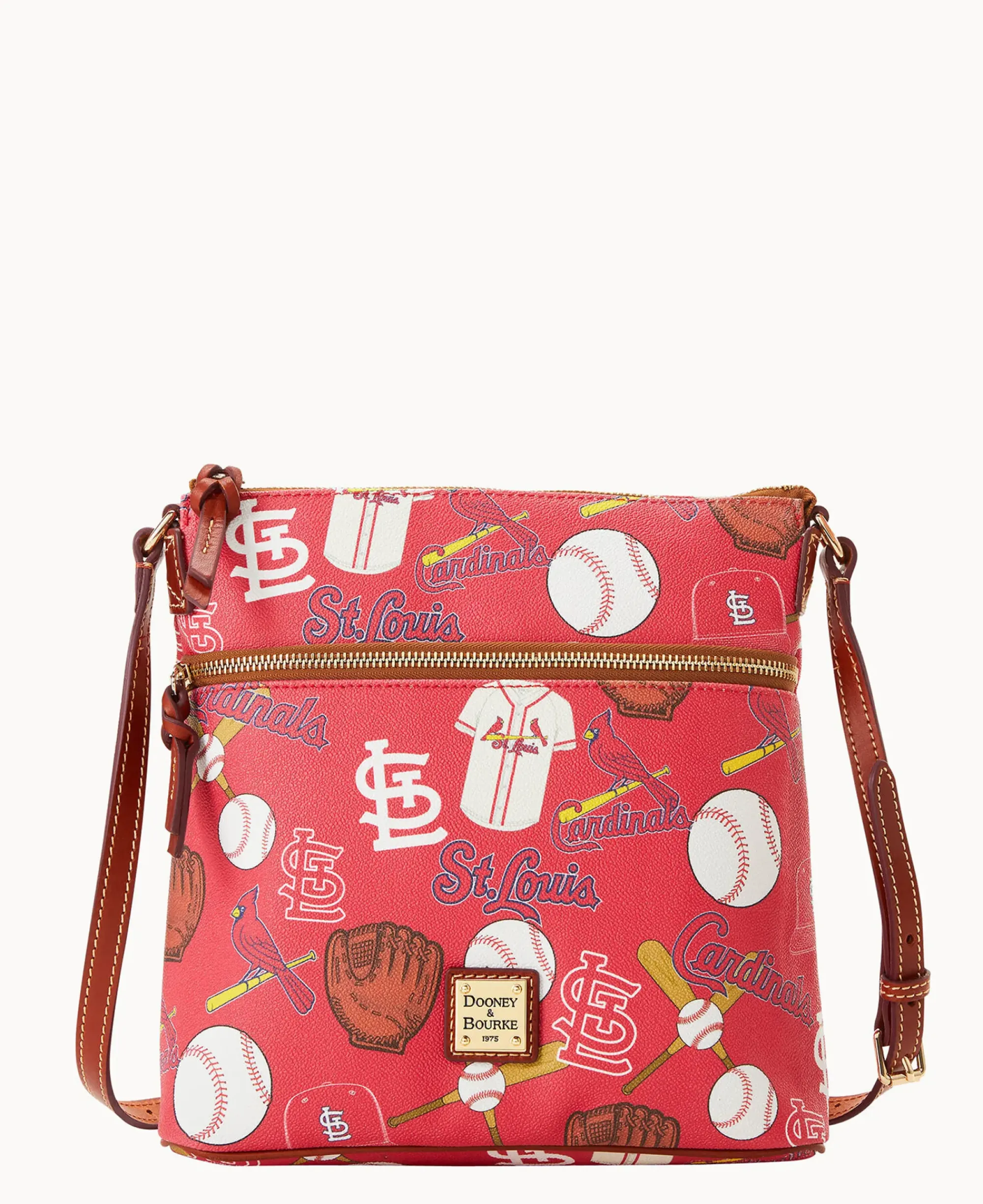 Dooney & Bourke Game Day Ready|Printed Fabric<MLB Crossbody Cardinals
