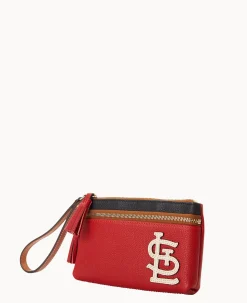 Dooney & Bourke Grab and Go|Wristlets<MLB Double Zip Wristlet Cardinals