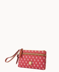 Dooney & Bourke Grab and Go|Wristlets<MLB Double Zip Wristlet Cardinals