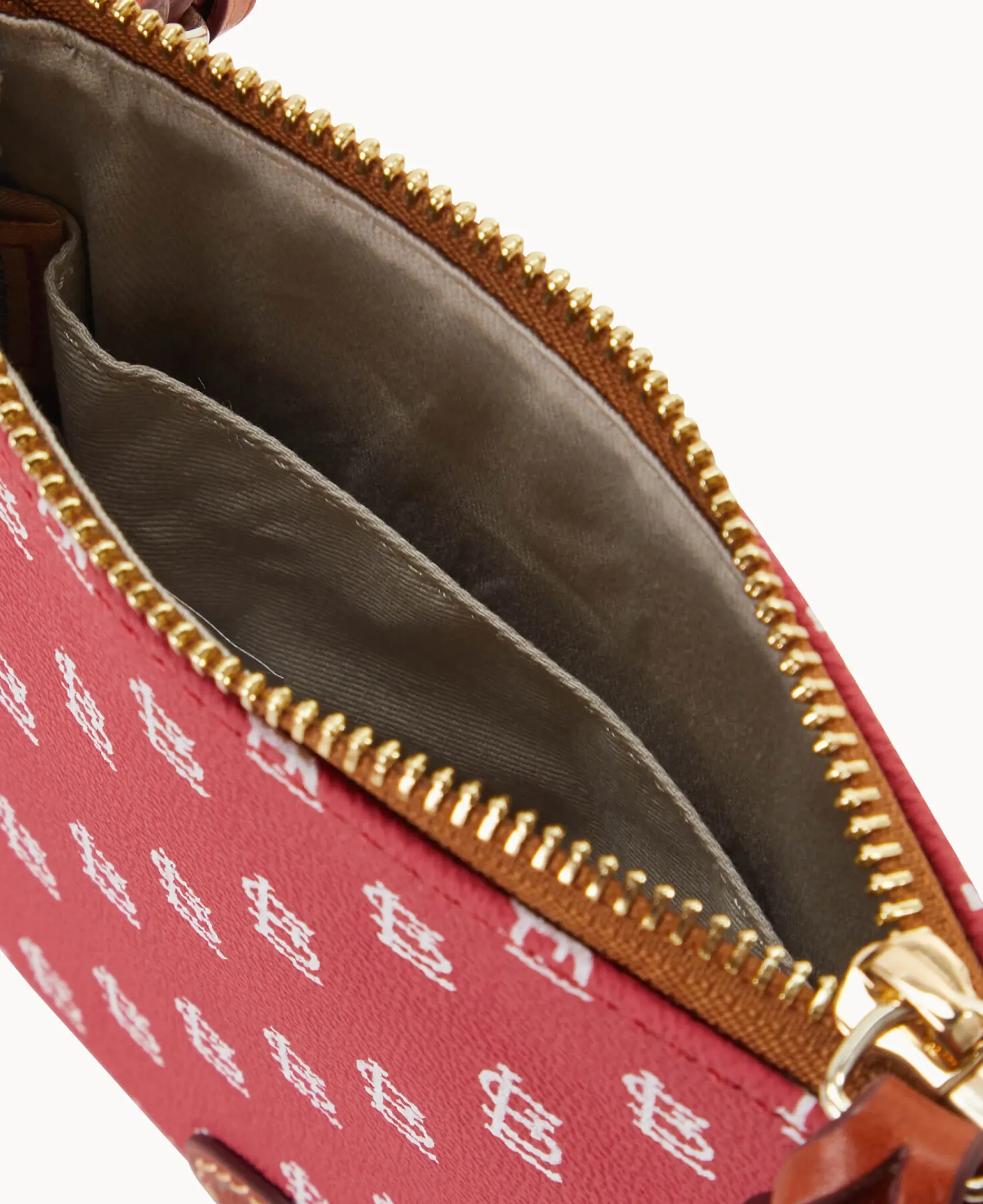 Dooney & Bourke Game Day Ready|Printed Fabric<MLB Small North South Top Zip Crossbody Cardinals