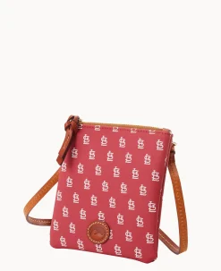 Dooney & Bourke Game Day Ready|Printed Fabric<MLB Small North South Top Zip Crossbody Cardinals