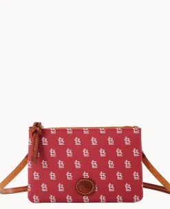 Dooney & Bourke Game Day Ready|Printed Fabric<MLB Top Zip Crossbody Cardinals