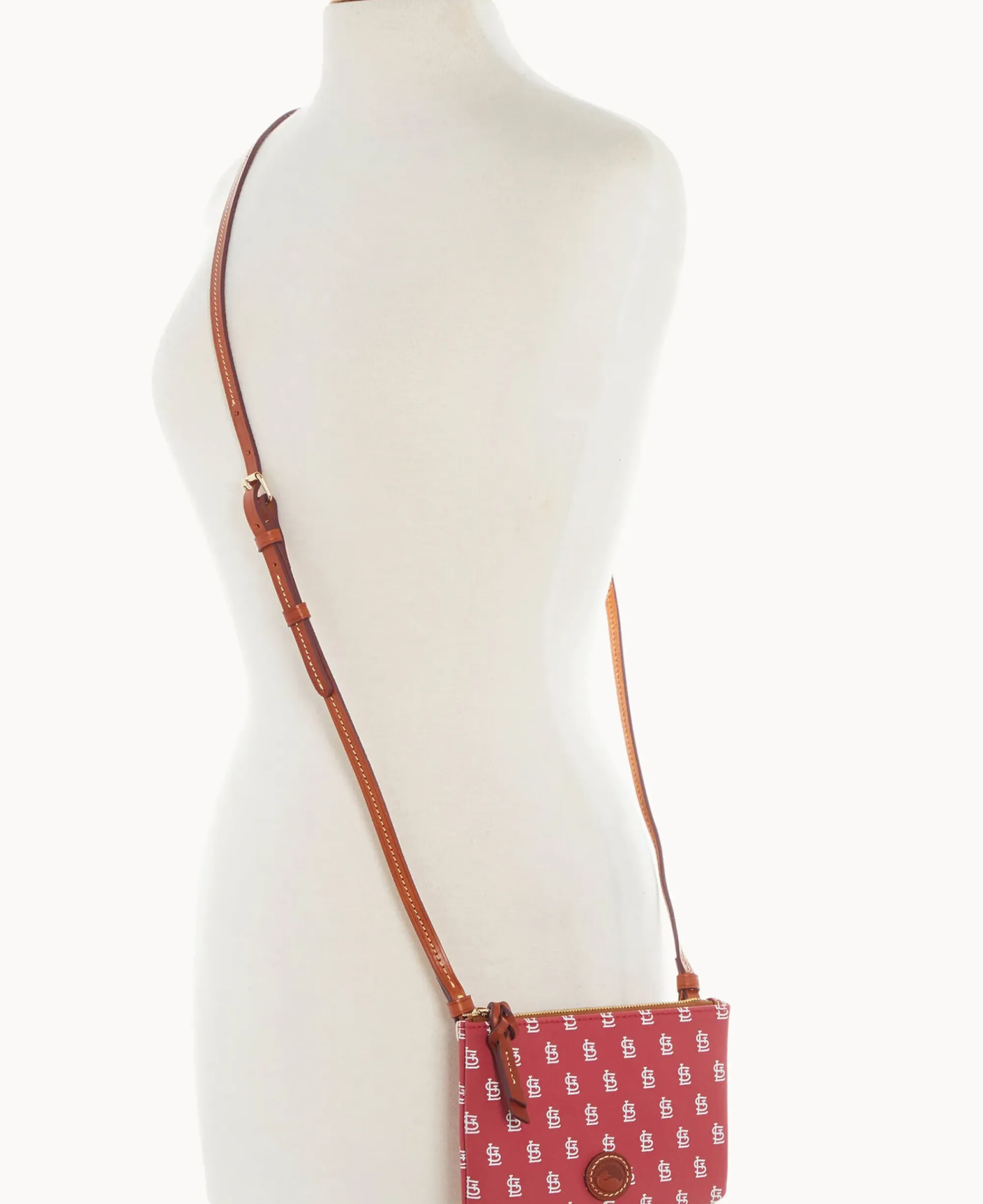 Dooney & Bourke Game Day Ready|Printed Fabric<MLB Top Zip Crossbody Cardinals