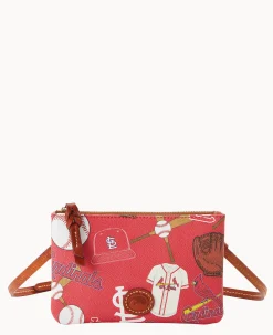 Dooney & Bourke Game Day Ready|Printed Fabric<MLB Top Zip Crossbody Cardinals