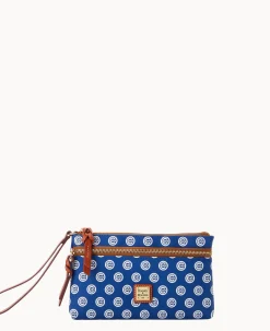 Dooney & Bourke Grab and Go|Wristlets<MLB Cubs Double Zip Wristlet Chicago Cubs