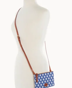 Dooney & Bourke Game Day Ready|Printed Fabric<MLB Top Zip Crossbody Cubs