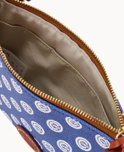 Dooney & Bourke Game Day Ready|Printed Fabric<MLB Top Zip Crossbody Cubs