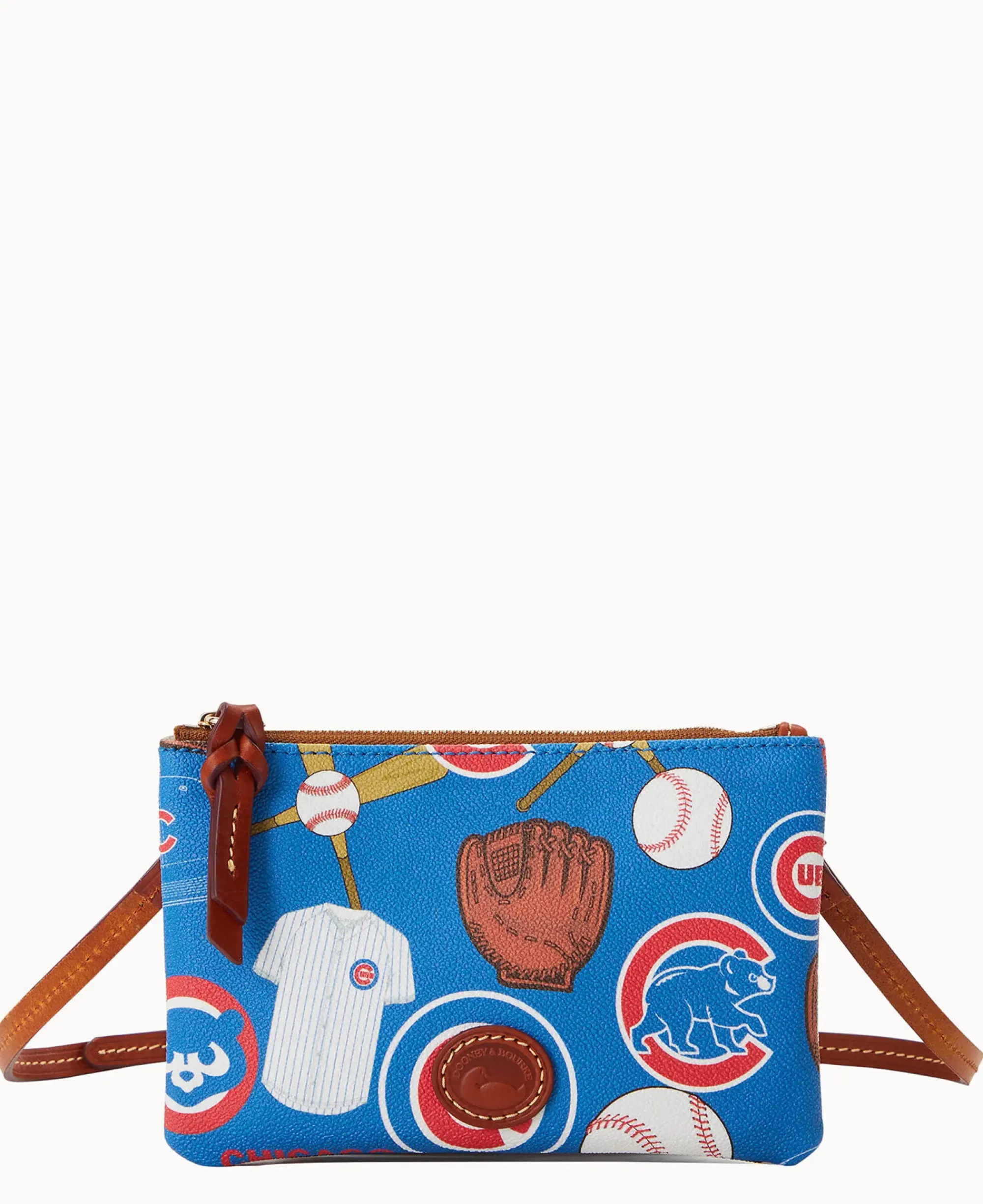 Dooney & Bourke Game Day Ready|Printed Fabric<MLB Top Zip Crossbody Cubs