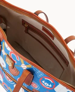 Dooney & Bourke Game Day Ready|Printed Fabric<MLB Tote Cubs